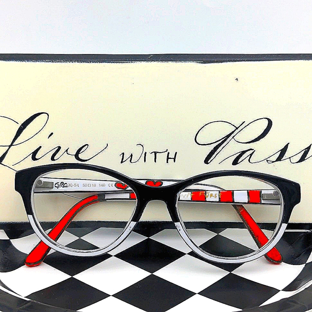 💔 RONIT FURST grc7q-s4 Size: 50/18/140 Hand Painted Eyeglasses *Unique Temple*❤